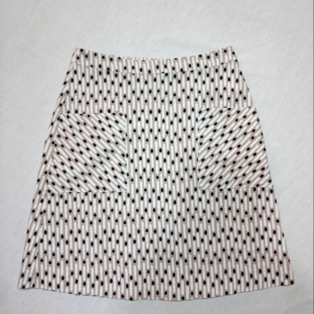 Margaret M Chic Geometric Patterned Skirt Stretch Pull On